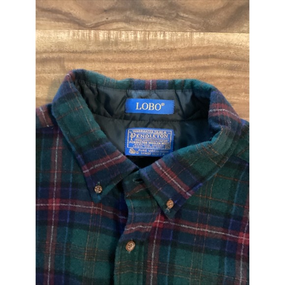 VTG Men's Pendleton Virgin Wool Lobo Button Down Shirt Multicolor Plaid Size XL - Picture 2 of 5